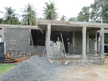 house construction at wadduwa